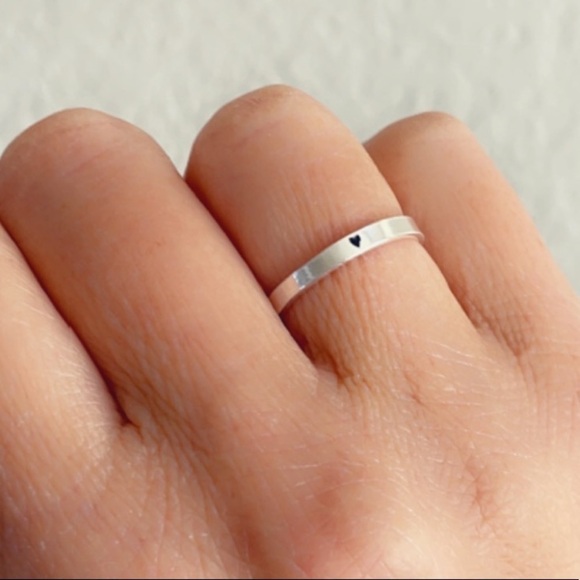 Sterling Silver Stacking Heart Ring - Picture 11 of 12